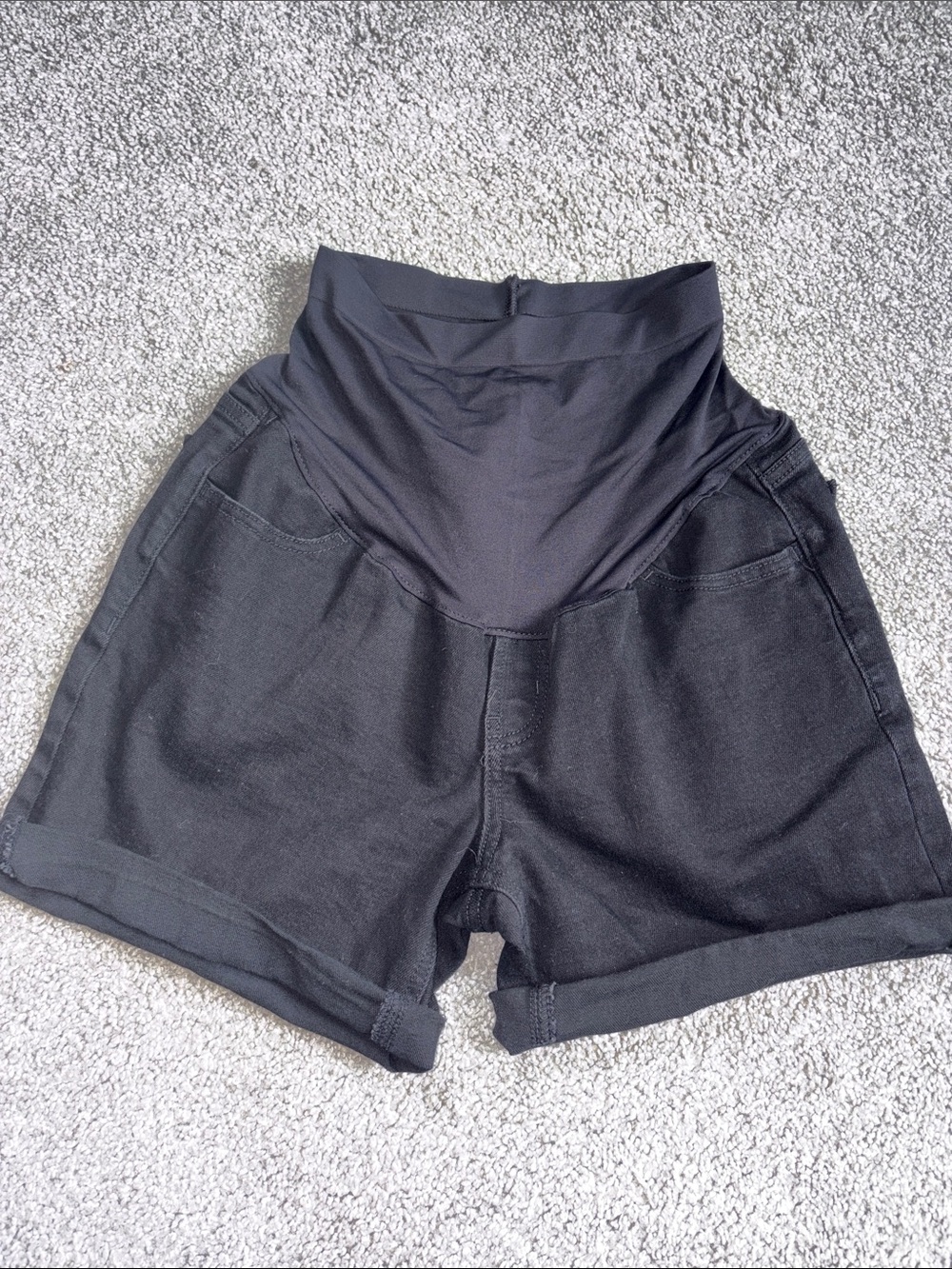 Maternity black Jean shorts